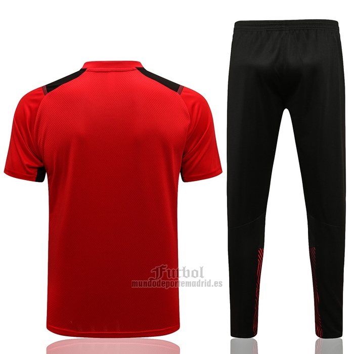 Chandal del AC Milan Manga Corta 2021-2022 Rojo